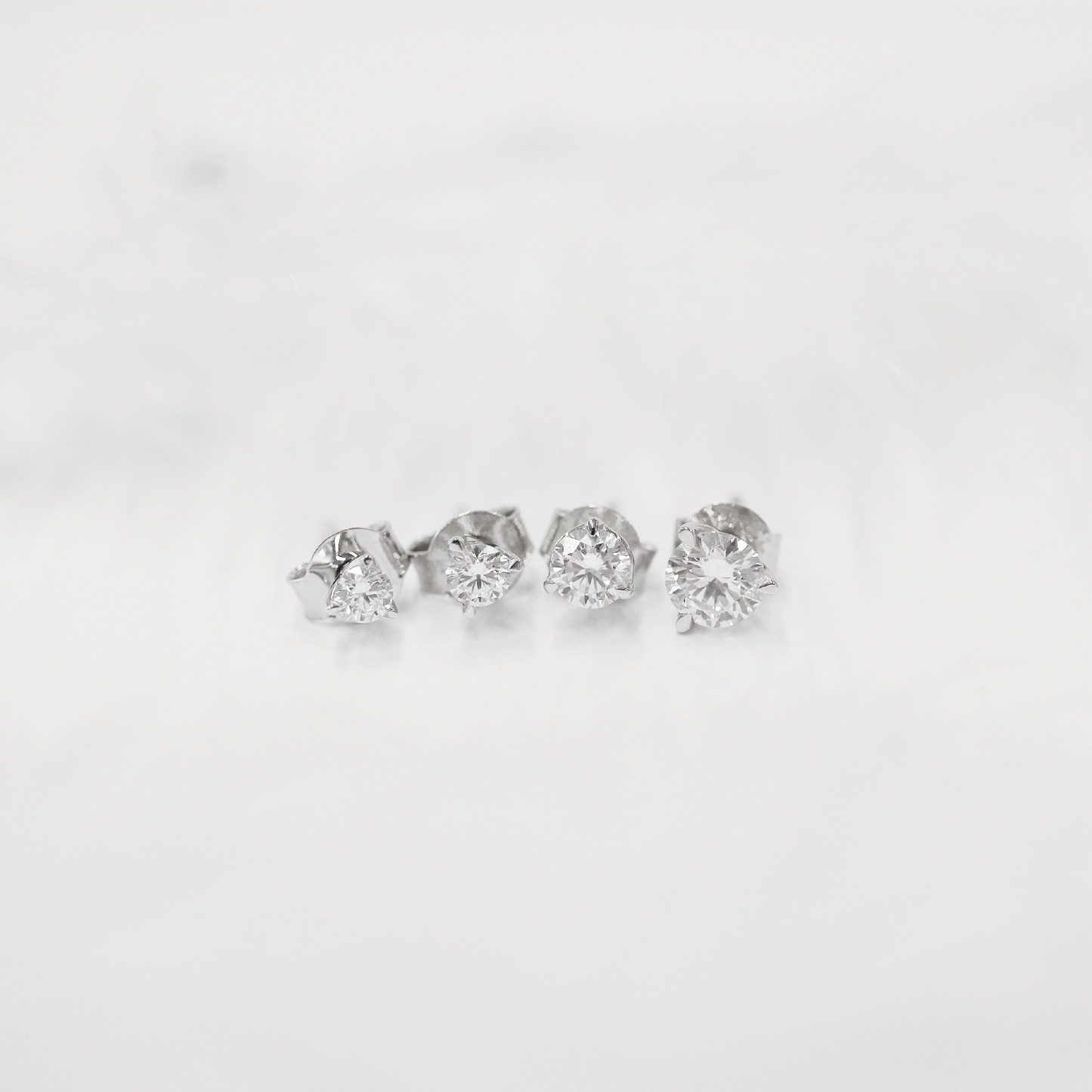 Morgane - Boucles d'oreilles Clou Or Blanc