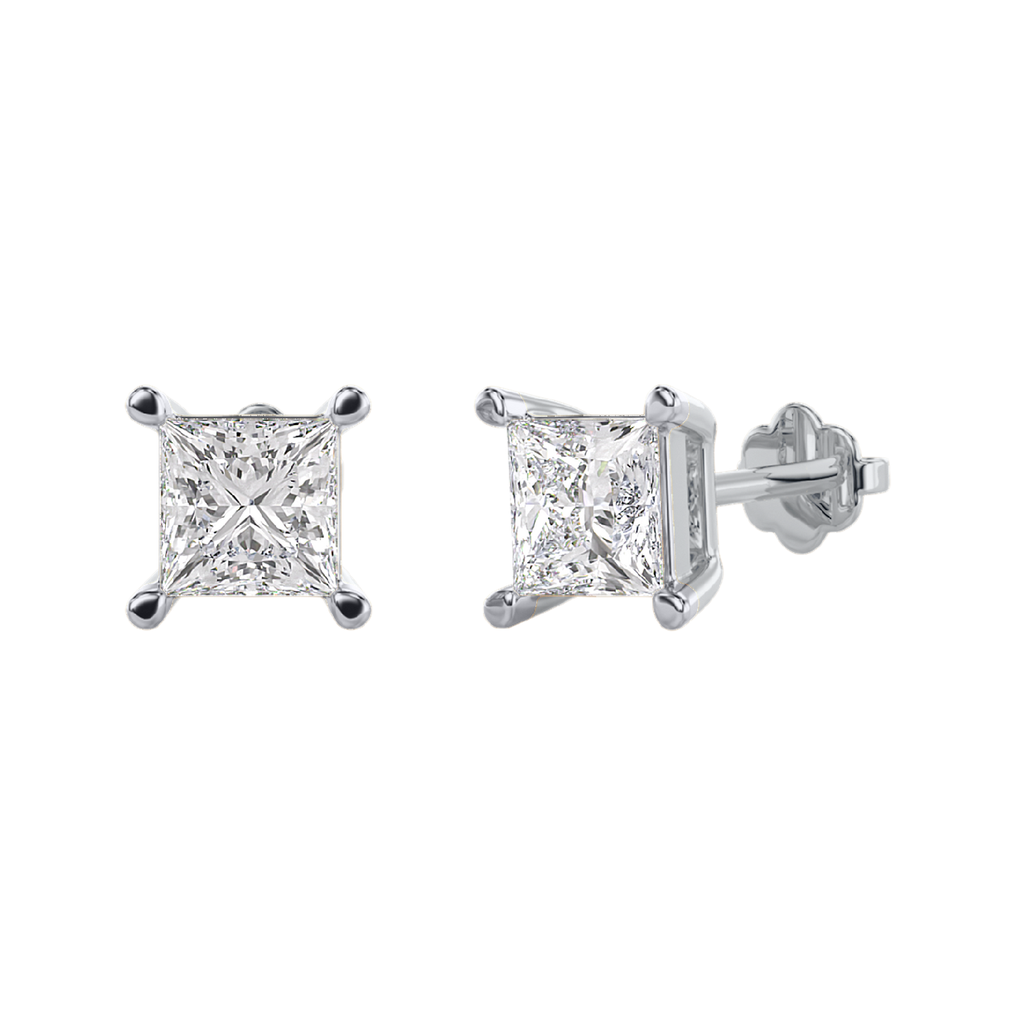 Morgane - Boucles d'oreilles Clou Or Blanc