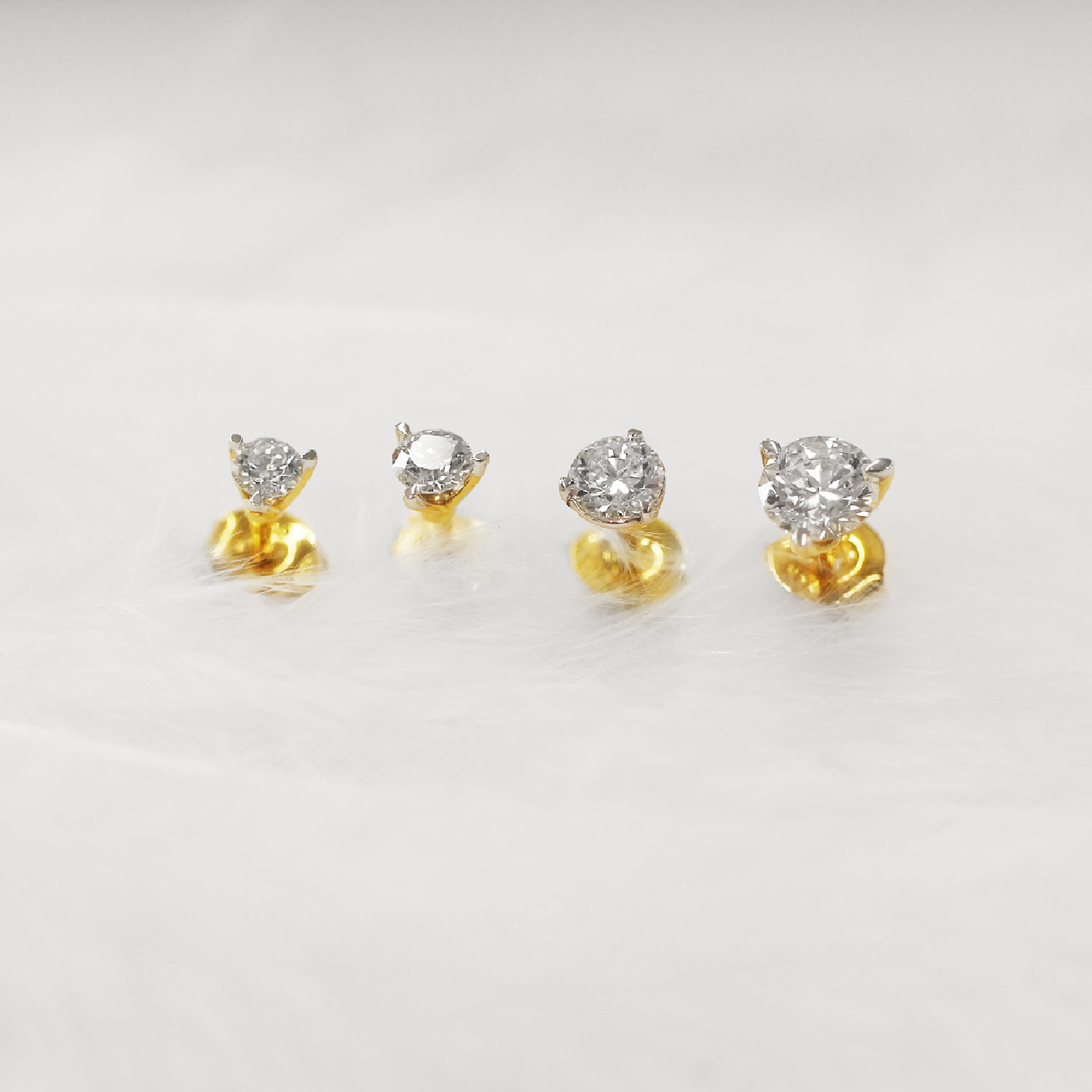 Mélanie - Boucles d'oreilles Clou Or Jaune