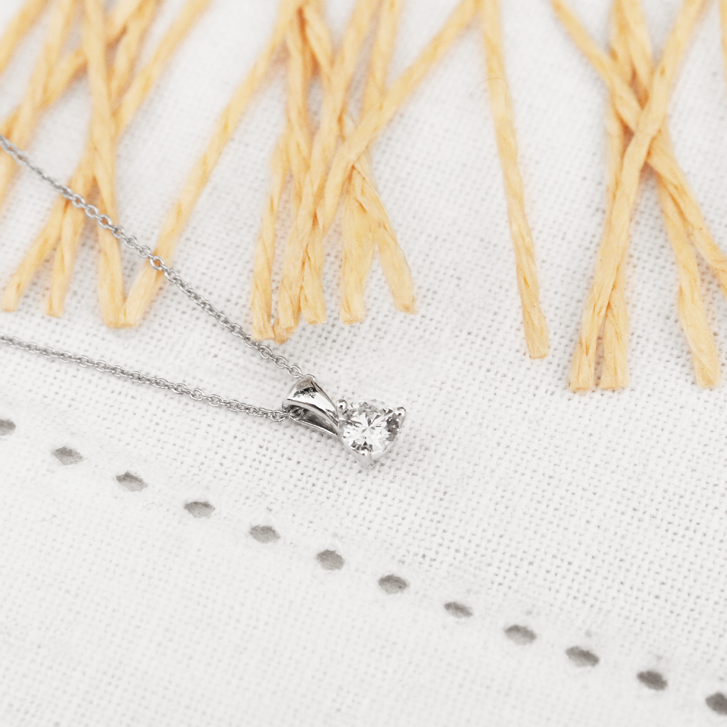 Alexandra - Pendentif Or Blanc