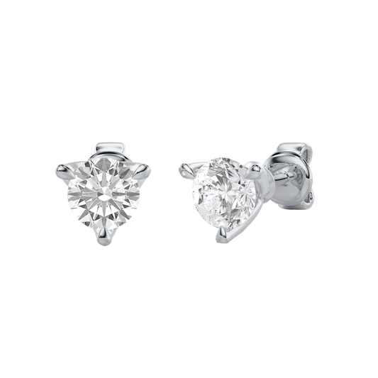 Morgane - Boucles d'oreilles Clou Or Blanc