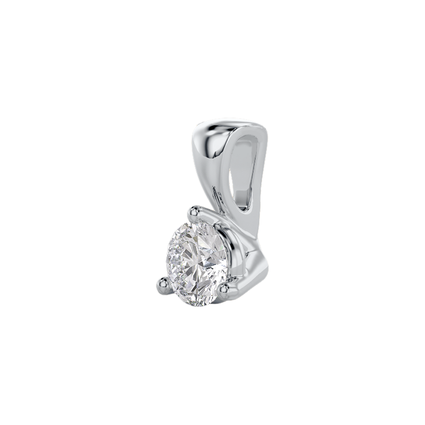 Alexandra - Pendentif Or Blanc 0.5 ct (sans chaîne)